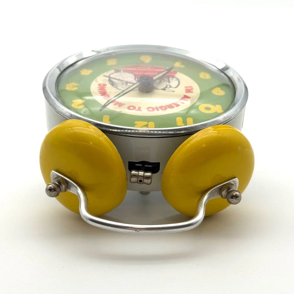 Peanuts Snoopy Alarm Clock Equity Im Allergic To Morning Green Vintage